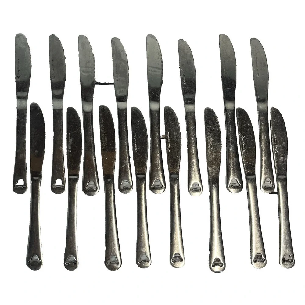 16pc Set of Disney Mickey Mouse Table Knives Stainless Steel Silverware Dinner